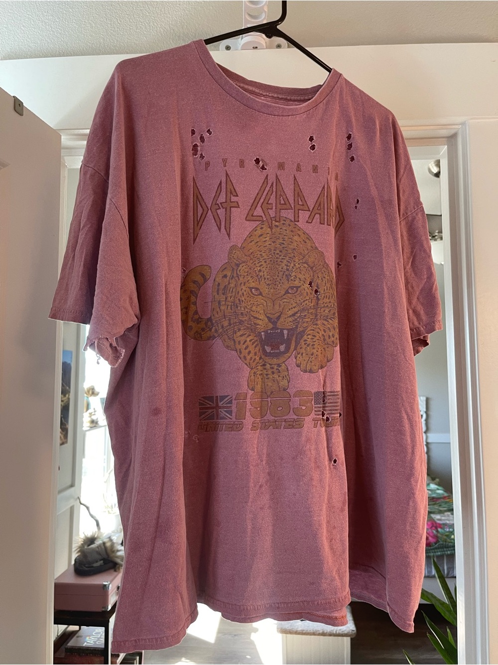 Def Leppard Graphic Tour Tee - Faded Mauve
